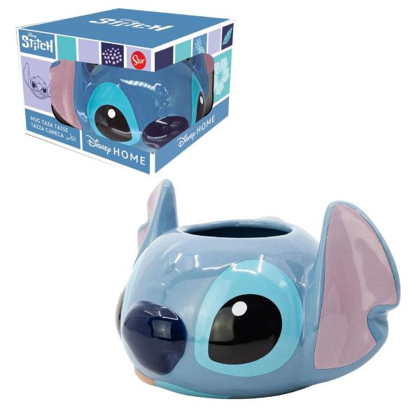 STITCH  – Tazza con personaggio 3D – Stitch 360ml (In confezione regalo 16x14x10cm)…x12